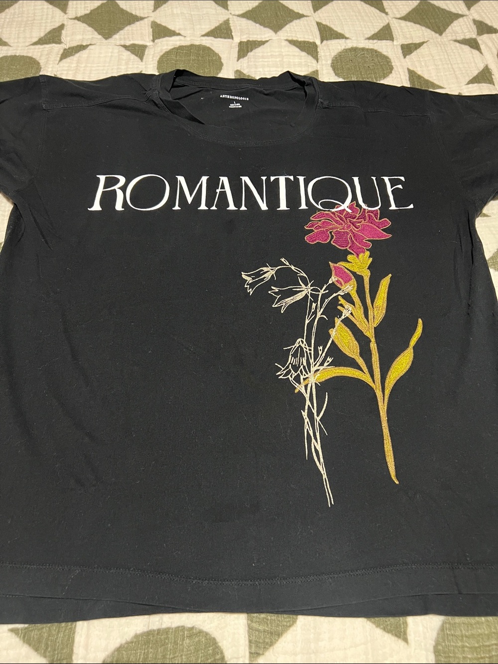 Anthro Embroidered Graphic Romantique Tee - Picture 6 of 10